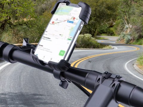 Anty-wstrząsowy uchwyt rowerowy na telefon do telefonu motor kierownicę
