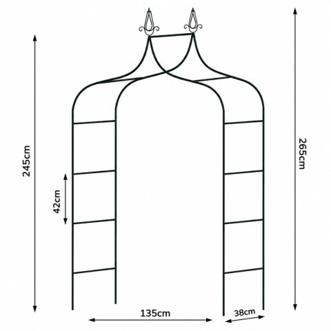 Pergola ogrodowa podpora do kwiatów do pnączy łuk na róże metalowa ozdobna