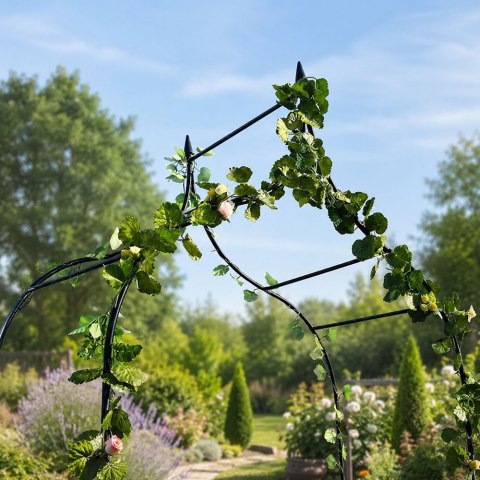 Pergola ogrodowa podpora do kwiatów do pnączy łuk na róże metalowa ozdobna