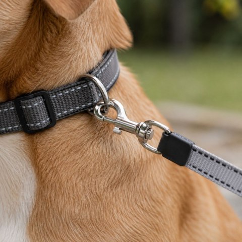 Smycz mocna automatyczna z blokadą dla psa taśma wytrzymała długa 5m 15kg