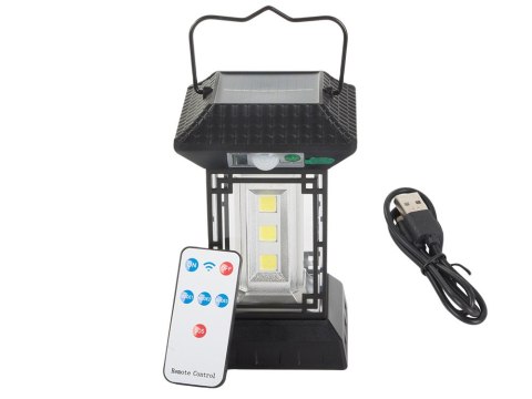 Lampa solarna z czujnikiem zmierzchu ruchu 5 trybów 60 led cob z pilotem