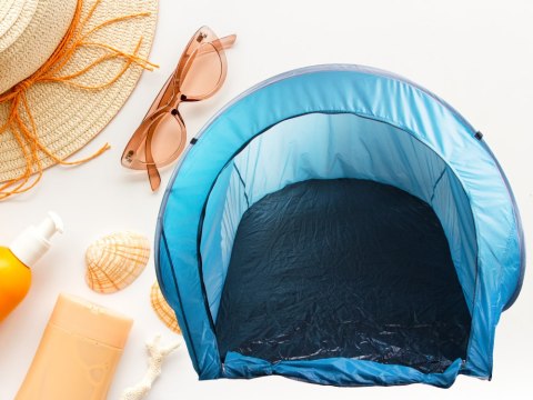 Namiot plażowy duży zamykany pop-up samorozkładający z pokrowcem uv