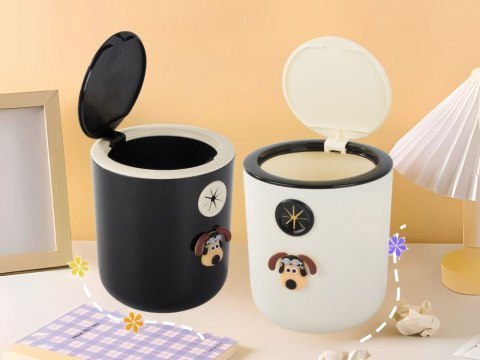 Mini kosz na śmieci piesek do pokoju dziecęcego 2l na klik mały poręczny