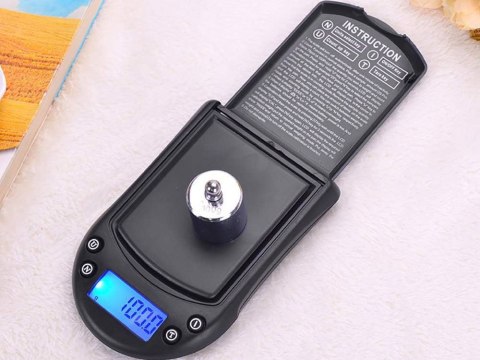 Waga kieszonkowa jubilerska 500g/0,1g precyzyjna gramowa elektroniczna