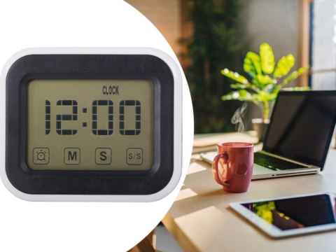 Zegar elektroniczny cyfrowy budzik lcd alarm wyświetlacz alarm stojący