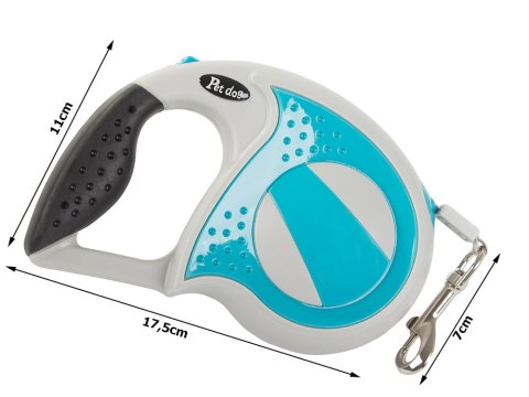 Smycz automatyczna 5m mocna dla psa do 20kg z blokadą wytrzymała długa