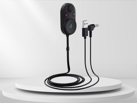 Transmiter samochodowy bluetooth adapter kabel usb aux bt5.3 bass boost