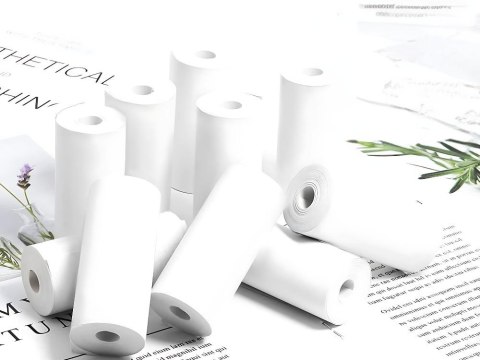 5szt papier termiczny wkład do mini drukarki termicznej drukuś 55mm 5 rolek