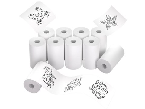 5szt papier termiczny wkład do mini drukarki termicznej drukuś 55mm 5 rolek