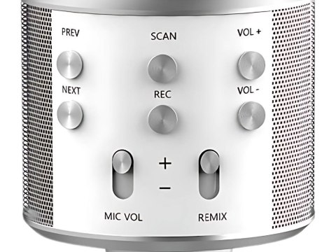 Mikrofon bezprzewodowy bluetooth głośnik karaoke okrągły z etui różne tryby