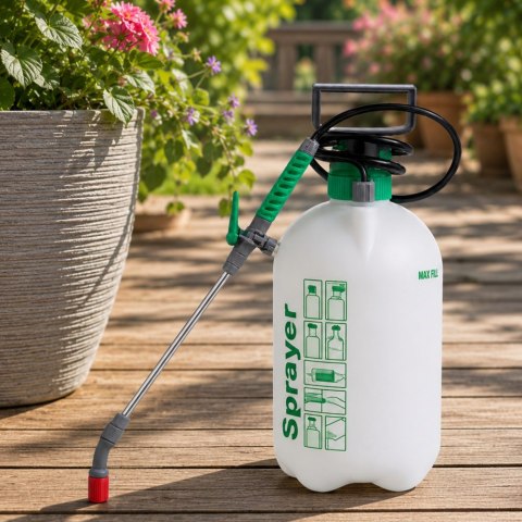 Opryskiwacz ciśnieniowy ręczny ogrodowy spryskiwacz 5 l + pasek na ramię