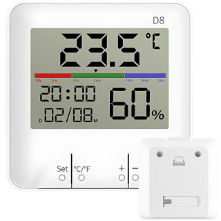 Termometr stacja pogody pogodowa wewnętrzny higrometr zegar bateria lcd