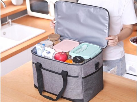 Torba termiczna lunch box jedzenie piknikowa na plażę na picie lodówka 16l