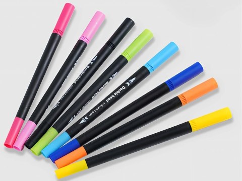 ZESTAW PISAKÓW MAZAKÓW FLAMASTRÓW 100 KOLORÓW AKWARELOWE DWUSTRONNE + ETUI