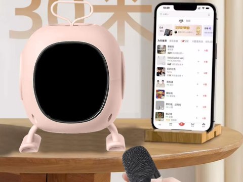 Głośnik bluetooth karaoke z mikrofonem led kolorowe kwadraty muzyka rgb