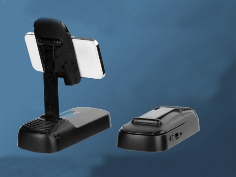 Głośnik stojak pod telefon uchwyt teleskopowy bluetooth powerbank podstawka