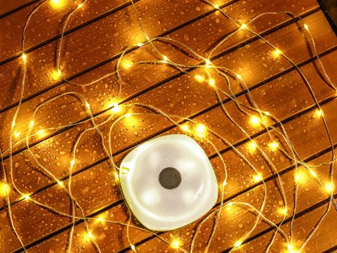 Lampa kempingowa biwakowa akumulatorowa led girlanda na rolce 8m ciepła