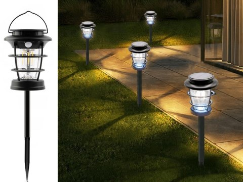 Lampa solarna kempingowa latarnia ogrodowa led usb czujnik ruchu zmierzchu