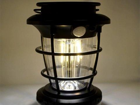 Lampa solarna kempingowa latarnia ogrodowa led usb czujnik ruchu zmierzchu