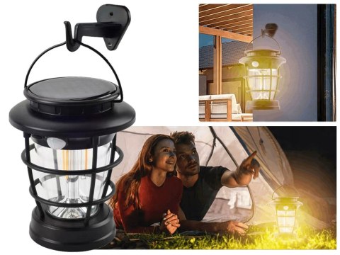 Lampa solarna kempingowa latarnia ogrodowa led usb czujnik ruchu zmierzchu
