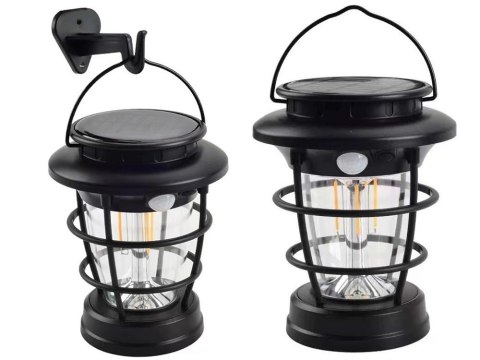 Lampa solarna kempingowa latarnia ogrodowa led usb czujnik ruchu zmierzchu