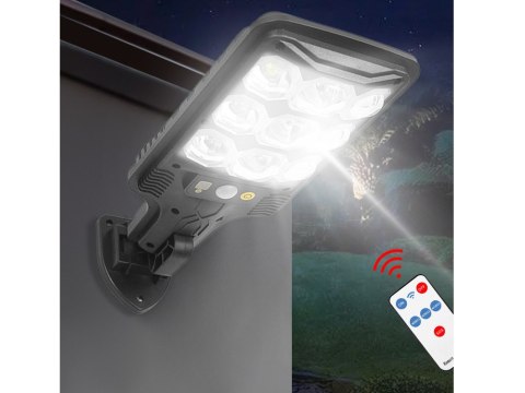 Lampa solarna zewnętrzna led uliczna z czujnikiem ruchu i zmierzchu + pilot