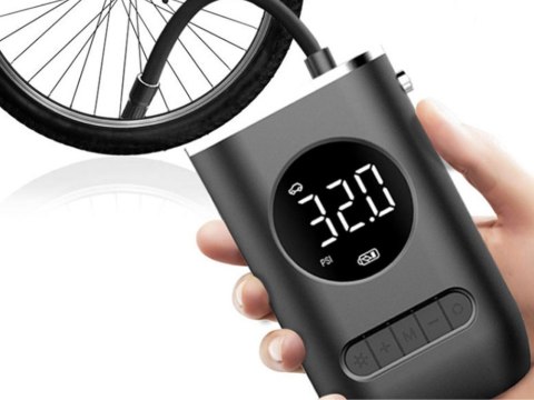 Pompka akumulatorowa do roweru samochodu kompresor elektryczny 10 bar lcd