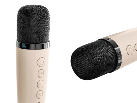 Zestaw do karaoke 2x mikrofon bezprzewodowy przenośny bluetooth głośnik rgb