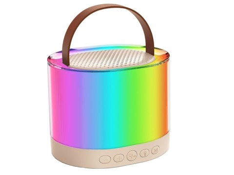 Zestaw do karaoke 2x mikrofon bezprzewodowy przenośny bluetooth głośnik rgb