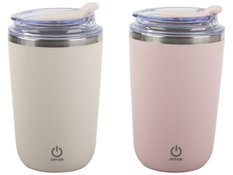 Kubek samomieszający 350ml stalowy termos na zimne i gorące smycz usb