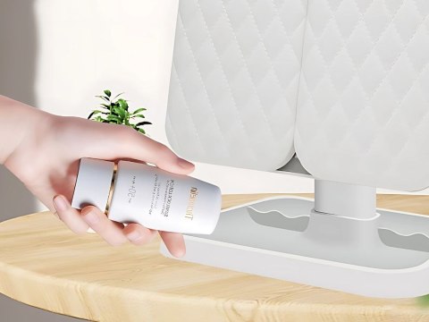 Lusterko kosmetyczne podświetlane led rozkładane do makijażu usb 3 barwy