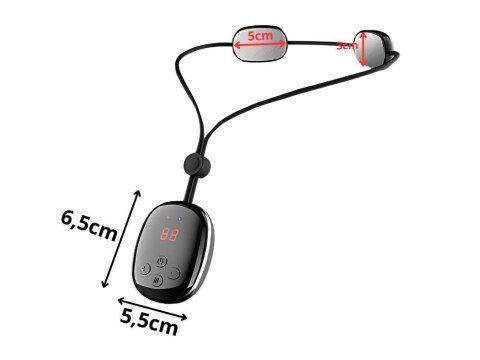 Masażer elektrostymulator szyi usb 15 mocy 4 tryby grzania masaż karku ems