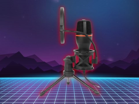 Mikrofon studyjny usb rgb statyw do komputera stream gaming kardioidalny