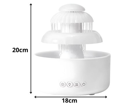 Nawilżacz powietrza dyfuzor lampka led aromaterapia fontanna bezprzewodowy