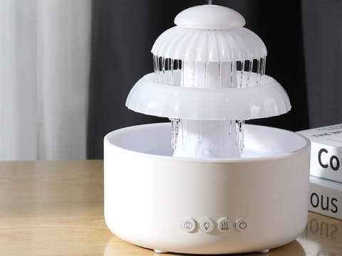 Nawilżacz powietrza dyfuzor lampka led aromaterapia fontanna bezprzewodowy