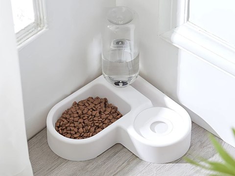 Podwójna miska 2w1 na karmię i wodę z zbiornikiem 500 ml dla psa kota