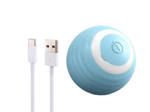 Zabawka dla kota psa uciekająca piłka led wibracje elektryczna usb piłeczka