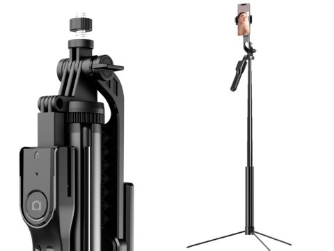 Kijek do selfie stick uchwyt na telefon tripod statyw pilot bluetooth 178cm