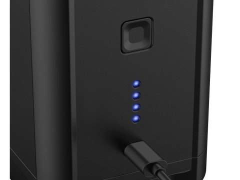 ELEKTRYCZNA POMPKA AKUMULATOROWA DO MATERACA BASENU 3 KOŃCÓWKI BIWAK LED