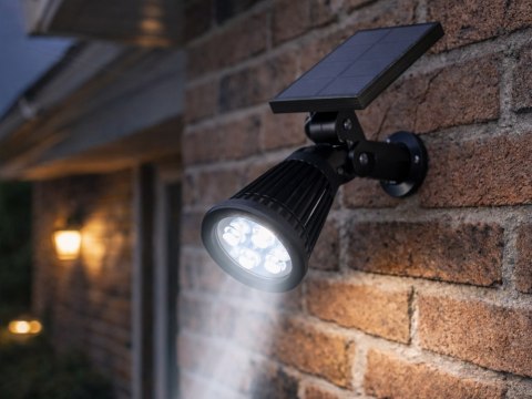 LAMPA OGRODOWA SOLARNA WBIJANA LAMPKA 4 LED 3 TRYBY CZUJNIK ZMIERZCHU