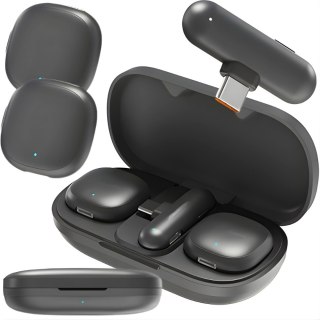 2x mikrofon bezprzewodowy krawatowy do iphone telefonu komputera usb-c