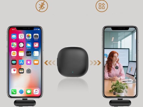 2x mikrofon bezprzewodowy krawatowy do iphone telefonu komputera usb-c
