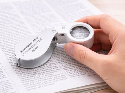 Lupa jubilerska powiększenie 40x kieszonkowa składana 25mm dioda 9 led