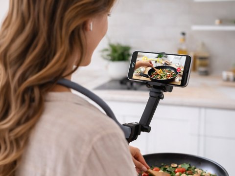 Uchwyt do telefonu na szyję do nagrywania statyw vlog live opaska telefon