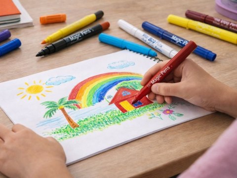Magiczne mazaki zmieniające kolor 25 szt zestaw pisaki kreatywne dla dzieci