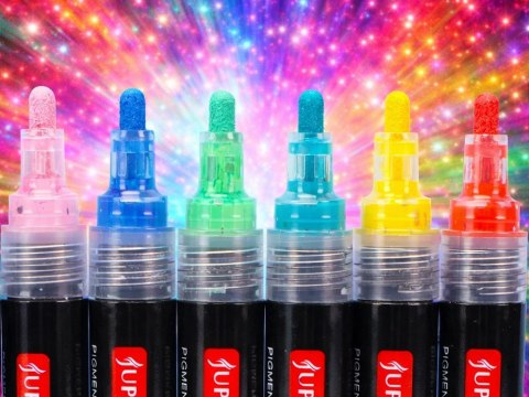 Markery akrylowe zestaw 24 szt pisaki flamastry mazaki wodoodporne z farbą