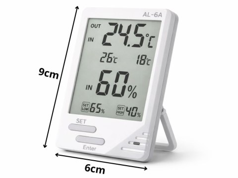 Stacja pogodowa pogody lcd termometr sonda higrometr magnes pokojowy zew