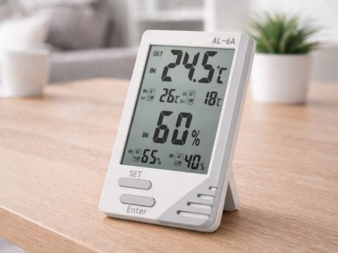 Stacja pogodowa pogody lcd termometr sonda higrometr magnes pokojowy zew