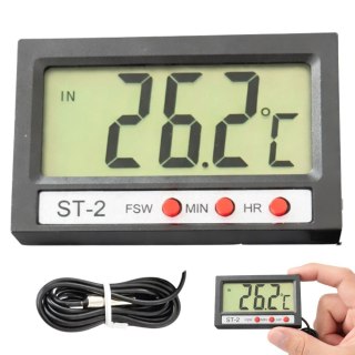 Termometr cyfrowy z sondą do akwarium lodówki terrarium wody przewód 100cm