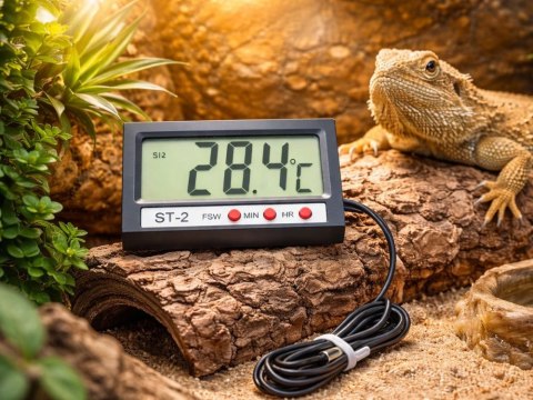 Termometr cyfrowy z sondą do akwarium lodówki terrarium wody przewód 100cm